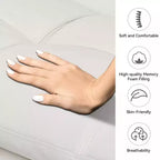 Divano Letto Futon Convertibile da 71 pollici con Memory Foam, Schienale e Braccioli Regolabili, Ecopelle