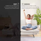 Divano Letto Futon Convertibile da 71 pollici con Memory Foam, Schienale e Braccioli Regolabili, Ecopelle