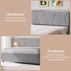 Struttura letto a piattaforma imbottita con letto estraibile singolo