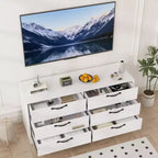 Mobile TV in legno a 6 cassetti con supporto TV regolabile