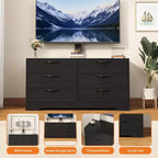 Mobile TV in legno a 6 cassetti con supporto TV regolabile