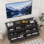 Mobile TV in legno a 6 cassetti con supporto TV regolabile