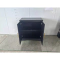 Modern Rattan Sideboard Cabinet, Buffet with 2 Woven Doors, Fixed Shelf Storage, Wood Credenza for Dining Room Living Room Kitchen Entryway
