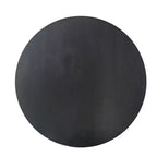 Tavolino Rotondo, Piano in Legno Massello di Mango da 20 Pollici Nero Opaco con Gambe Curve