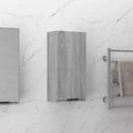 Mobiletto da bagno a parete – Sonoma grigio, legno ingegnerizzato, 32x20x67 cm