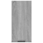 Mobiletto da bagno a parete – Sonoma grigio, legno ingegnerizzato, 32x20x67 cm