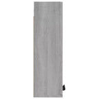 Mobiletto da bagno a parete – Sonoma grigio, legno ingegnerizzato, 32x20x67 cm