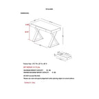 Scrivania con cassetto centrale – Finitura espresso, gambe a X