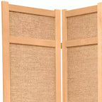 Paravento Shoji a 6 Pannelli in Iuta, 183 cm di Altezza, Naturale