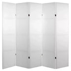 6 ft. Tall Do It Yourself Canvas Room Divider 5 Panel - Oriental Furniture: Hardwood & Metal, No Assembly Required