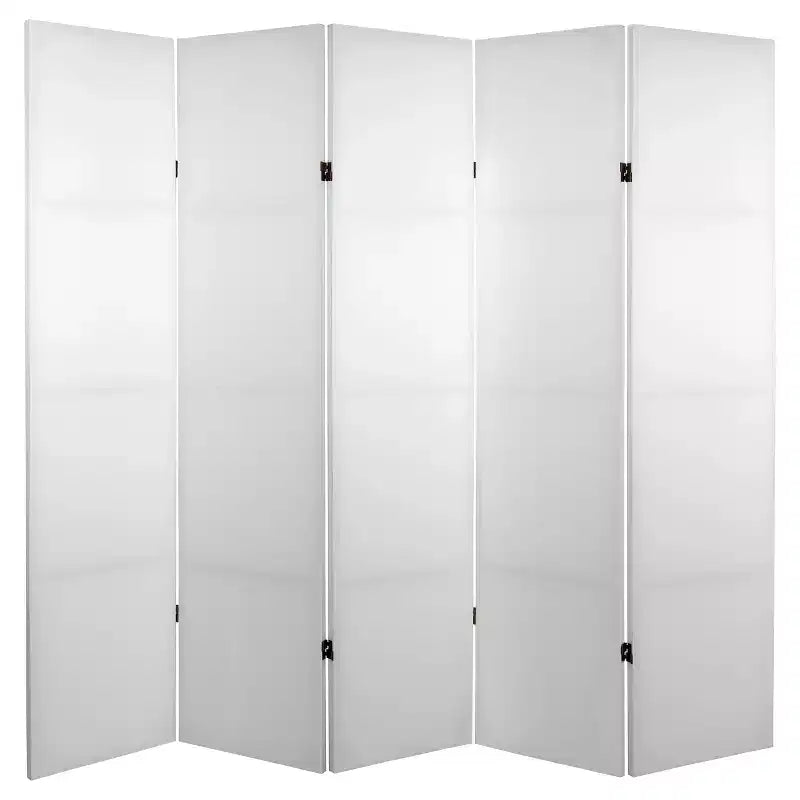 6 ft. Tall Do It Yourself Canvas Room Divider 5 Panel - Oriental Furniture: Hardwood & Metal, No Assembly Required