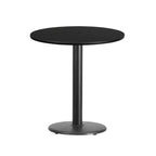Piano tavolo rotondo in laminato da 24" con base tavolo rotonda da 18" ad altezza standard