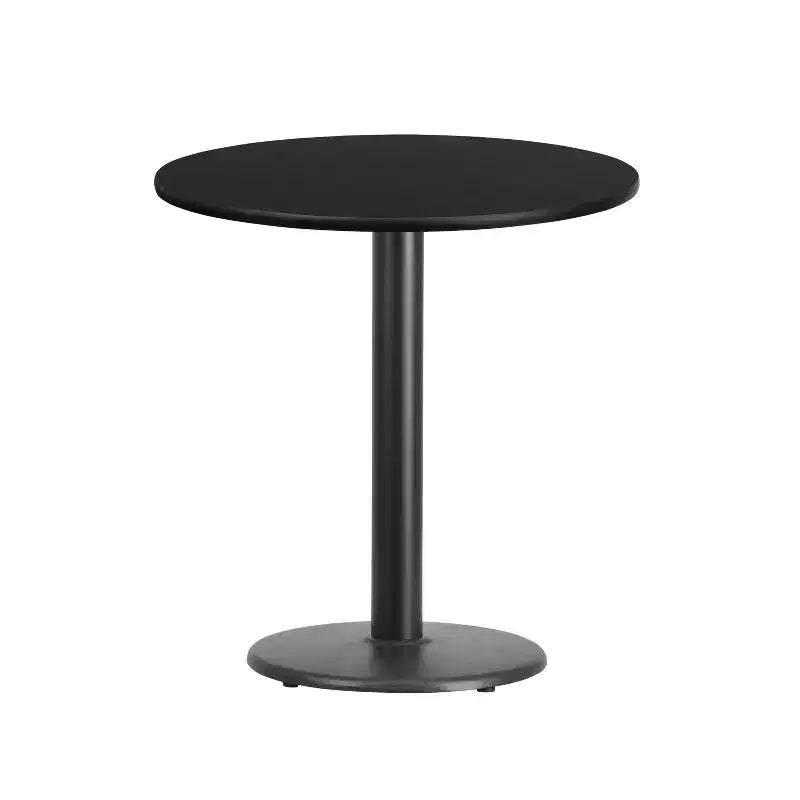 Piano tavolo rotondo in laminato da 24" con base tavolo rotonda da 18" ad altezza standard