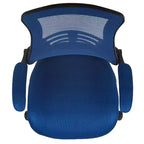 Sedia da ufficio ergonomica girevole in rete a schienale medio con braccioli ribaltabili