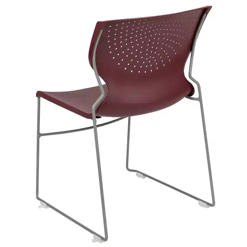 Sedia impilabile con supporto lombare e struttura in metallo