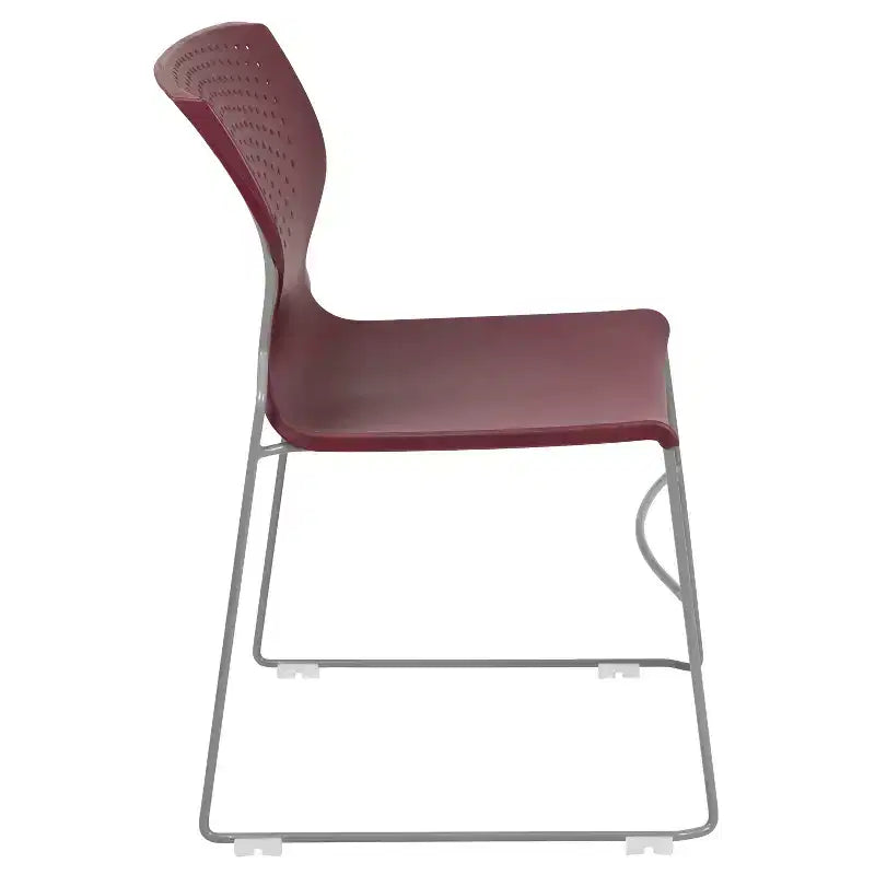 Sedia impilabile con supporto lombare e struttura in metallo
