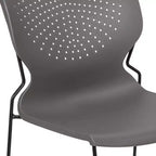 Sedia impilabile con supporto lombare e struttura in metallo