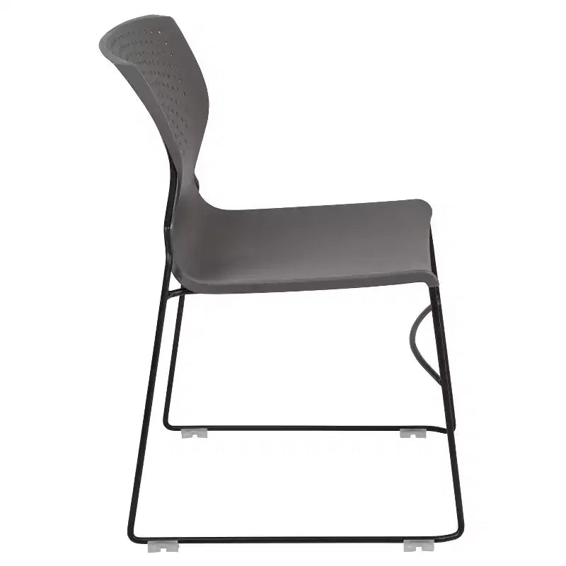 Sedia impilabile con supporto lombare e struttura in metallo