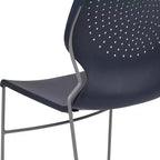 Sedia impilabile con supporto lombare e struttura in metallo