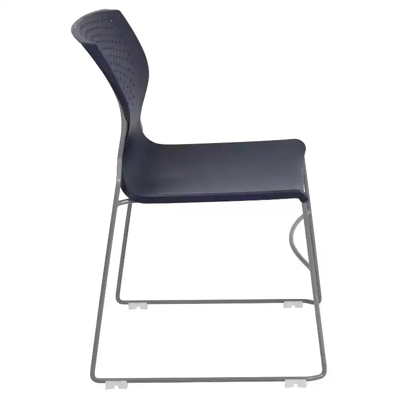 Sedia impilabile con supporto lombare e struttura in metallo