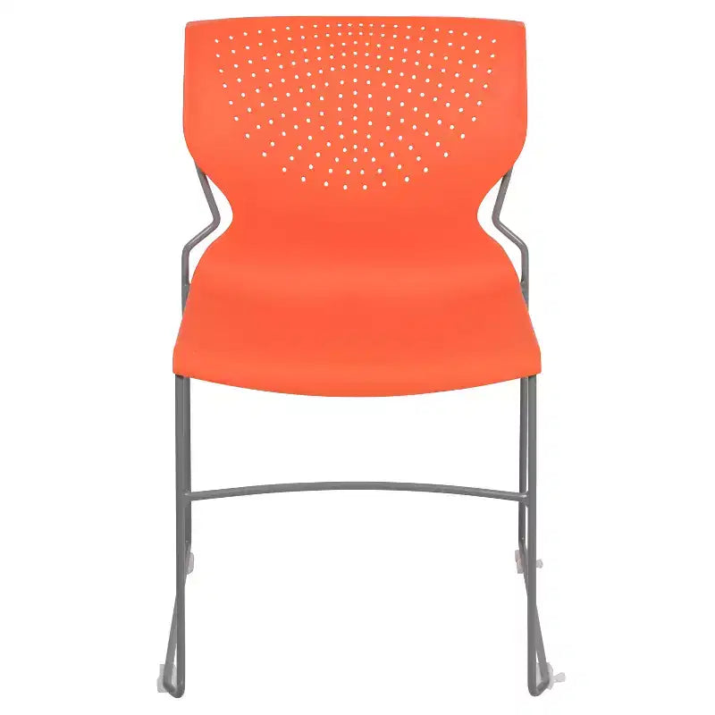 Sedia impilabile con supporto lombare e struttura in metallo