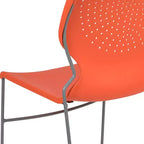 Sedia impilabile con supporto lombare e struttura in metallo