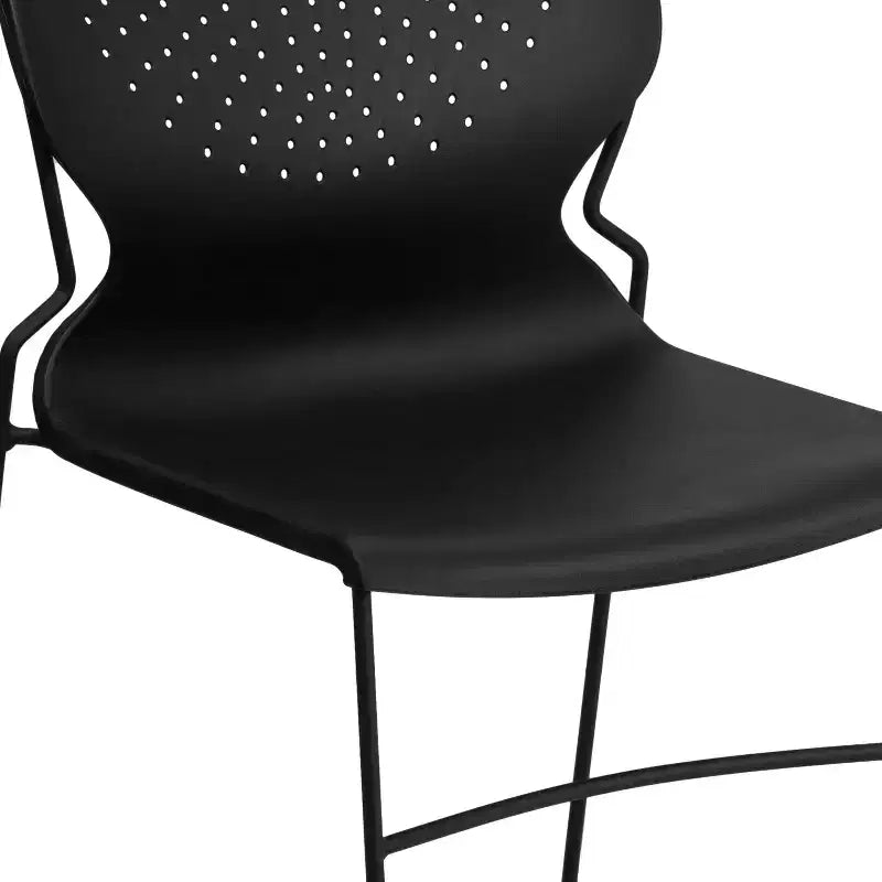 Sedia impilabile con supporto lombare e struttura in metallo