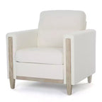 GDFStudio Hannah Upholstered 33 W Singel Sofa Chair with Rubber Wood Leg