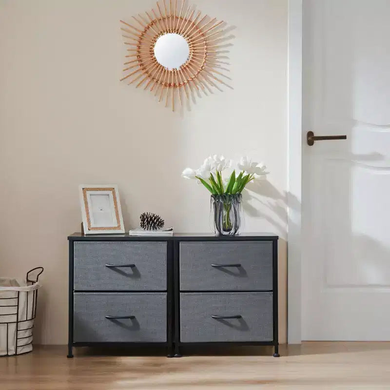 Comodini a 2 cassetti, set da 2