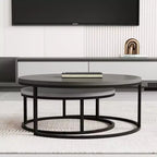 Set di tavolini da caffè rotondi nido Modern Gray