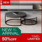 Set di tavolini da caffè rotondi nido Modern Gray