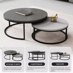 Set di tavolini da caffè rotondi nido Modern Gray